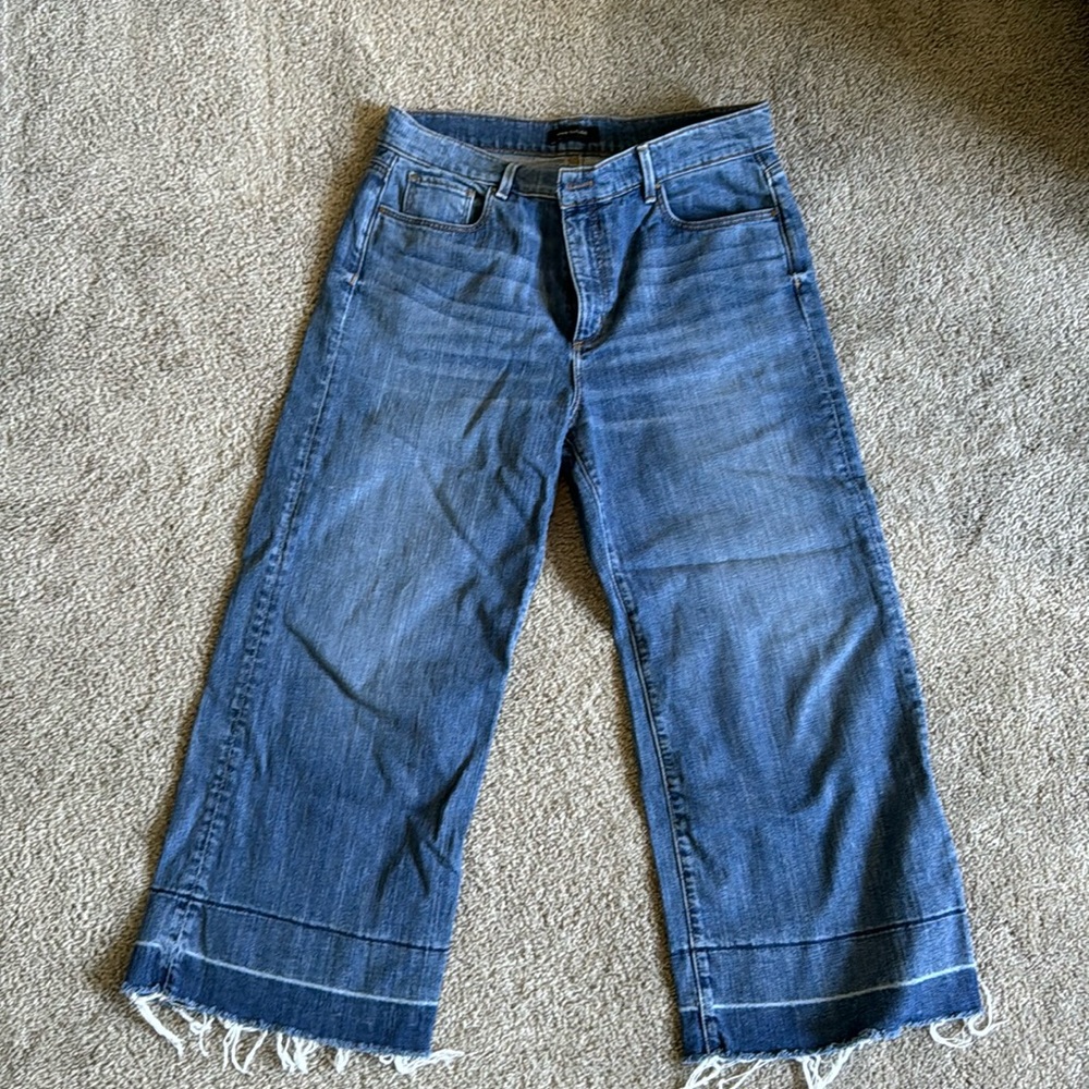 Ann Taylor Wide Leg Crop Jeans